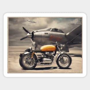 Vintage Cafe racer 50s vibe motorcycle Sticker